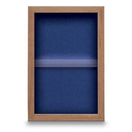 United Visual Products Indoor Enclosed Combo Board, 48"x36", Black Frame/Green & Cobalt UVCB4836B-GREEN-COBACC